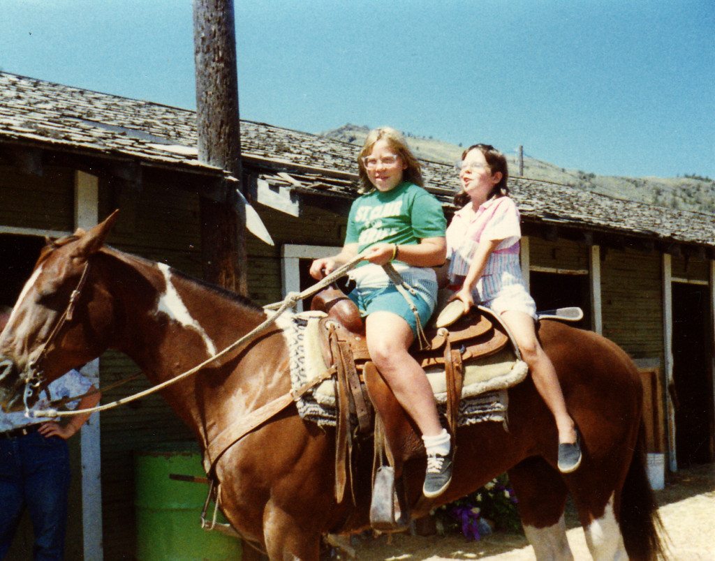 Young Me on the left with my younger sister. We were both plagued by the glasses.