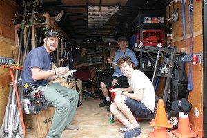 (Behind-The-Scenes of the “Gordon Family Tree” crew & interns on a lunch break