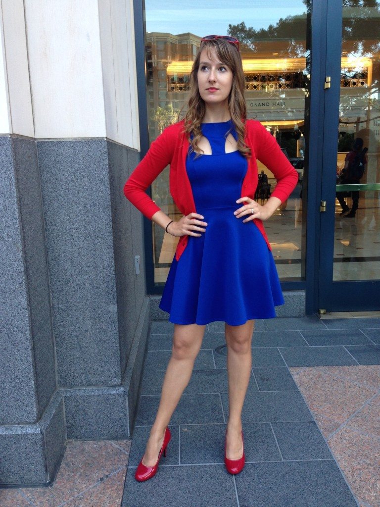 Me, in my Supergirl inspired ensemble