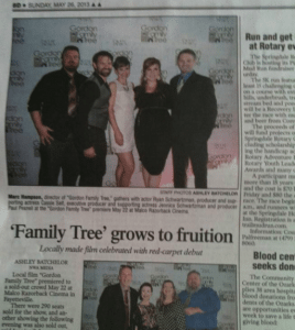 Newspaper Clipping of Red Carpet Premiere